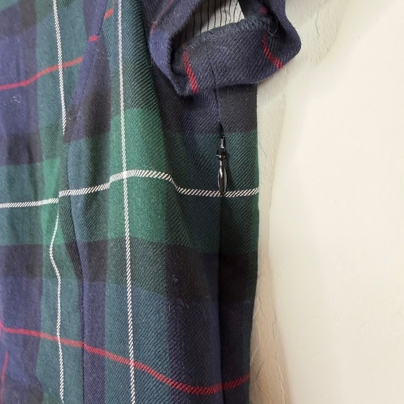 Brooks Brothers Womens Tartan Plaid Wool Sheath Dress Twee Acadamia Green Size 6 - Picture 5 of 13